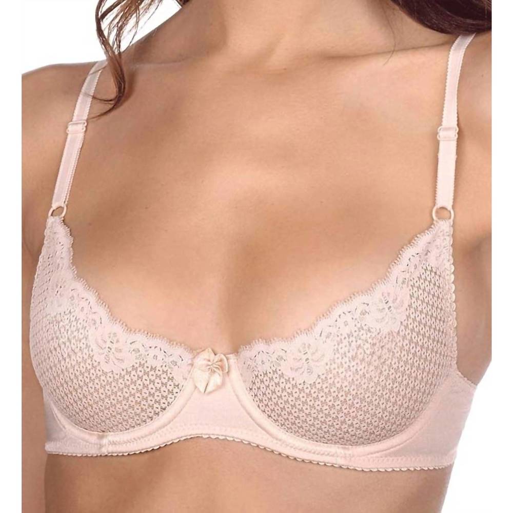NEW TIMPA LINGERIE duet lace underwire demi bra in beige